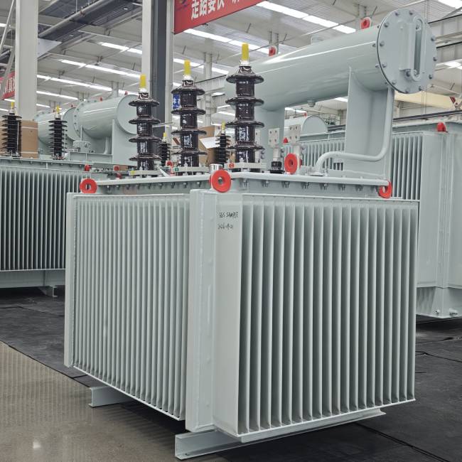 Oil immersed power transformer in manufacturing workshop